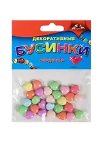 Материалы для творчества Декоративные бусинки Сердечки (С2899-01) (3+) (упаковка)