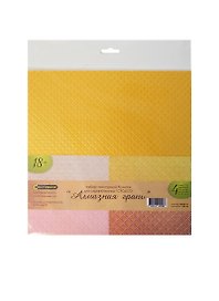 Набор текстурной бумаги для скрапбукинга Алмазная грань (CP06570) (20х20см) (120гр) (4л.) (цв. в ассорт.)