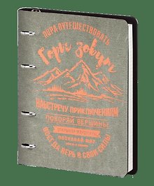 Тетрадь на кольцах в клетку InFolio, "Study. Mountains", 120 листов