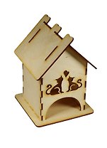 Чайный домик Котики (2150435) (11,5х11,5х16см) (игрушка из дерева) (упаковка)