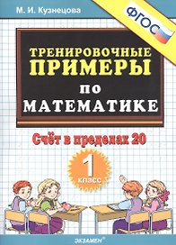 Тренировочные примеры по математике. Счет в пределах 20. 1 класс