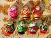 Сувенир, Магнит матрешка, высота 6см ширина 4см, м-4
