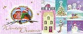 Наб. салф. для декупажа Новогодние птицы/Снеговик и домики (3620/045000) (2шт) - 1