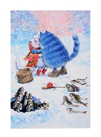 Открытка одинарная Зимушка 5 Зенюк Р. 16*11см 01055