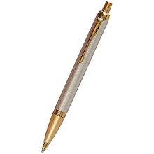 Ручка подарочная шариковая синяя, IM Premium Warm Silver GT, Parker