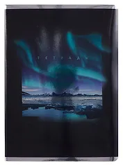 Тетрадь А4 80л кл. "Северное сияние" мел.картон, выб.лак, глянц.ламинация, печать по металлиз.пленке серебро