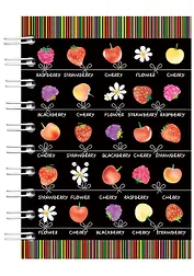 Блокнот А6 100л "Фрутти" на бок.спирали,7Бц,ассорти, IN FOLIO