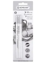 Карандаши угольные 3шт ACMELIAE, белые,  блист.
