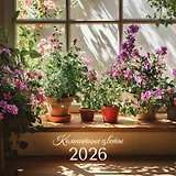 Календарь 2026г 290*290 "Комнатные цветы" настенный, на скрепке