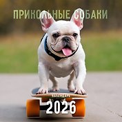 Календарь 2026г 320*320 "Прикольные собаки" настенный, на спирали