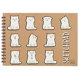 Скетчбук «Снежные котики», 40 листов, А5