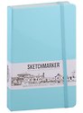 Скетчбук 13*21, 80 листов "Sketchmarker" аквамарин, нелинованный, 140г/м2, слоновая кость