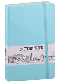 Скетчбук 13*21, 80 листов "Sketchmarker" аквамарин, нелинованный, 140г/м2, слоновая кость