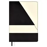 Ежедневник недат. А5 160л "Бакстер" черный, белый, кожзам, тв.переплет, карман, офсет, ляссе