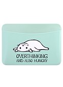 Картхолдер горизонтальный «Overthinking and also hungry» - 0