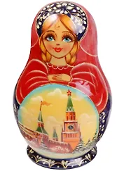 Матрешка Кубышка (5 предм.) (расписная авторская) (С-203 (352)