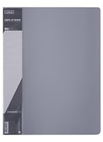 Папка 80ф А4 "STANDARD" пластик 0,8мм,  серая