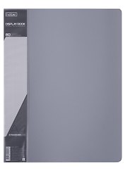 Папка 80ф А4 "STANDARD" пластик 0,8мм,  серая