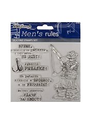 Набор силиконовых штампов Рыболов Men`s rules (SCB220601412) (10х12см) (12+) (упаковка)