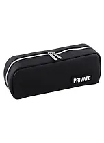 Пенал-косметичка "Private" черный, 21х9х5 см