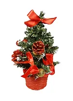 Елка искусственная с украшениями (160-125) (20см) (Авангард)