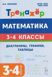Математика. 3-4 классы. Тренажёр. Диаграммы, графики, таблицы