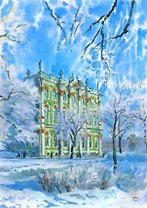 Репродукция в рамке Зимний дворец м/ф [ХА60-023(рам)]