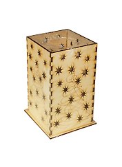 Подсвечник Новогодний-2 (131138) (90х90х150мм) (игрушка из дерева) (упаковка)