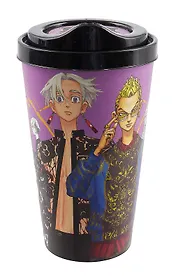 Стакан с крышкой Токийские мстители. Идзана и Кисаки (пластик) (550 мл)