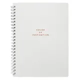 Тетрадь 120л кл. "Block", белый, карт.обл., спираль, микротекстурирование, ламинация