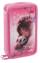 Пенал 2 отделения "Нежные моменты" 19*11 см