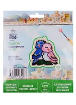 Набор для объемного творчества "Гранни Wood" Алмазная мозаика Подвеска Неразлучники (Wp0127) (108х112) (упаковка)