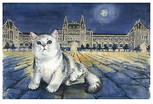 Открытка «Москва. Серия "Коты". ГУМ»