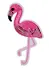 Термонаклейки Фламинго с блестками, 8х11см - 0
