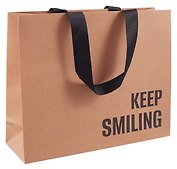 Пакет А4 28*35*11 "Keep smiling" крафт, горизонт., нейтр.