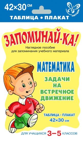 

Запоминай-ка! Математика. 3-5 классы. Задачи на встречное движение