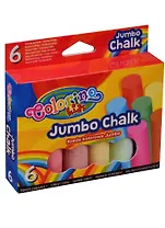 Мелки цветные 06цв JUMBO, к/к, подвес, Colorino