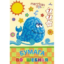 Бумага цветная 07цв 07л А4 "Marzipan". Веселый кит" мелов., самоклеящаяся, волшебная, вырубка, карт.папка, Unnika