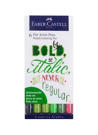 Набор капиллярных ручек "Pitt Artist Pen Lettering" ассорти, 6шт., 0,3мм