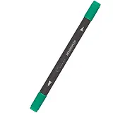 Маркер акварельный "Сонет", двухсторон., кисть и тонкий наконечник, изумрудный темный, сонет