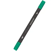 Маркер акварельный "Сонет", двухсторон., кисть и тонкий наконечник, изумрудный темный, сонет