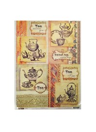 Рис. бумага для декупажа Craft Premier Чайный сервиз (CP00195) (А3) (25г/м) (упаковка)