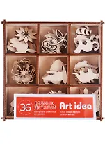 Набор для скрапбукинга Флора и фауна (36 дет.) (drn-001) (упаковка) (Art idea )