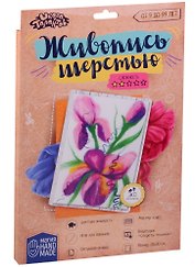Картина из шерсти "Ирисы"