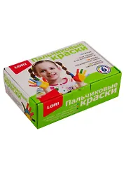 Пальчиковые краски LORI 6 цв. по 20 мл. пкр-001