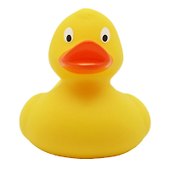 Игрушка для ванной, уточка резиновая FUNNY DUCKS "Уточка желтая" (1607) - 1