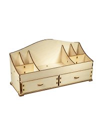 Ящик для косметики Средний с 2 выдвижными отсеками (152234-S) (275х105х135мм) (игрушка из дерева)