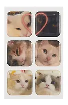 3D стикеры "Котики-3" (6шт)