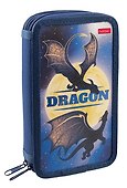 Пенал «Dragon», 2 отделения, молния, матовый ламинированный, с таблицей умножения, 19х11 см, Hatber - 0