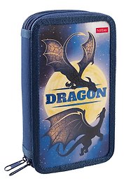 Пенал «Dragon», 2 отделения, молния, матовый ламинированный, с таблицей умножения, 19х11 см, Hatber